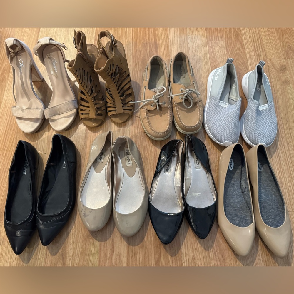 8 assorted women’s shoes